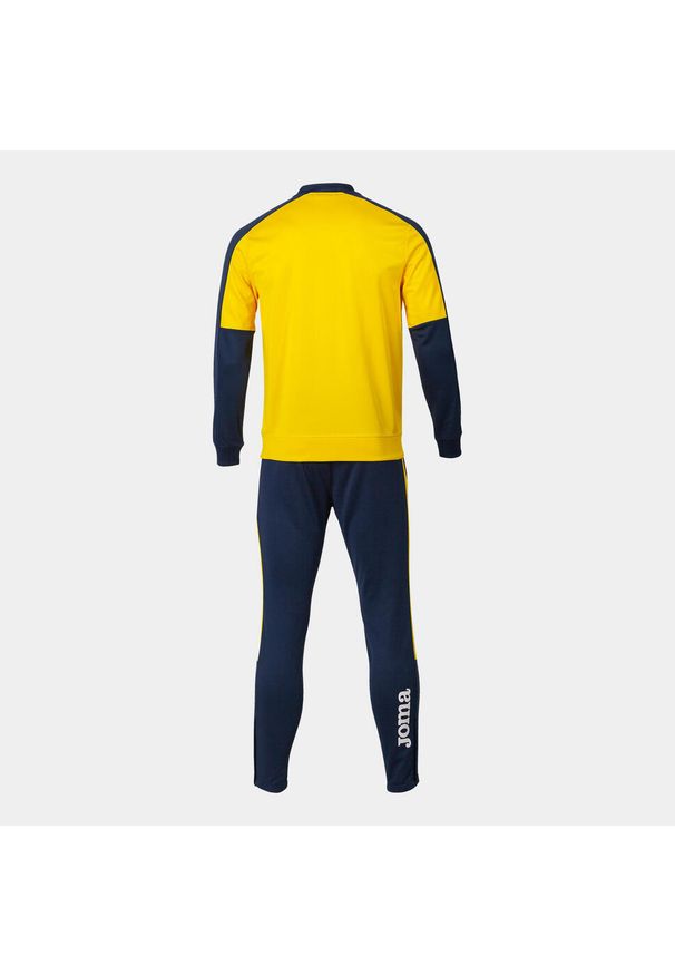 Dres do piłki nożnej męski Joma Eco championship. Kolor: wielokolorowy, niebieski, żółty. Materiał: dresówka. Sport: piłka nożna