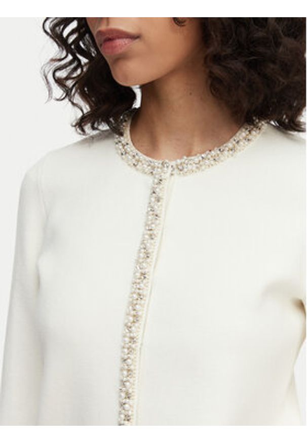 Guess Kardigan W6RR42 Z4422 Écru Regular Fit. Kolor: kremowy. Materiał: wiskoza