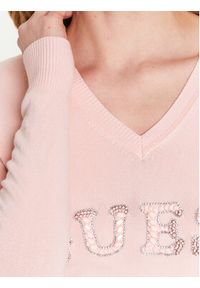 Guess Sweter Anne W3GR36 Z2NQ2 Różowy Regular Fit. Kolor: różowy. Materiał: wiskoza #4