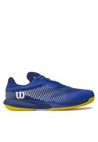 Buty do tenisa Wilson. Kolor: niebieski. Wzór: nadruk. Sport: tenis
