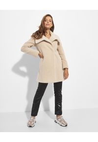 CINZIA ROCCA - Beżowy płaszcz z wełny alpaki. Kolor: beżowy. Materiał: wełna #5