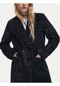 Desigual Płaszcz przejściowy Patch 25WWEW16 Czarny Regular Fit. Kolor: czarny. Materiał: syntetyk