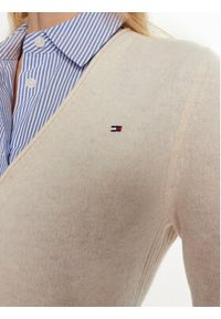 TOMMY HILFIGER - Tommy Hilfiger Kardigan WW0WW43092 Beżowy Regular Fit. Kolor: beżowy. Materiał: wełna #2