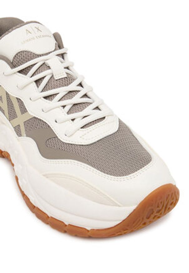 Armani Exchange Sneakersy XW001626 AF19530 MZ281 Khaki. Kolor: brązowy. Materiał: materiał