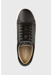 Calvin Klein sneakersy kolor czarny. Nosek buta: okrągły. Zapięcie: sznurówki. Kolor: czarny. Materiał: skóra, guma #3