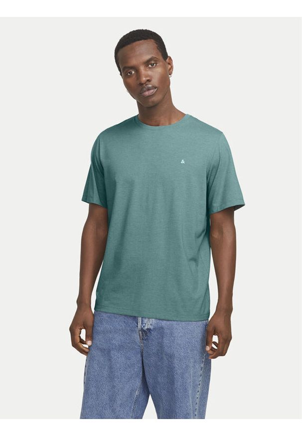 Jack & Jones T-Shirt Paulos 12245087 Turkusowy Regular Fit. Kolor: turkusowy. Materiał: bawełna