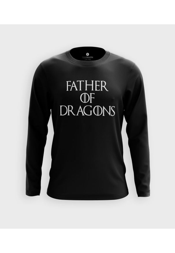 MegaKoszulki - Koszulka męska z dł. rękawem Father of dragons. Materiał: bawełna
