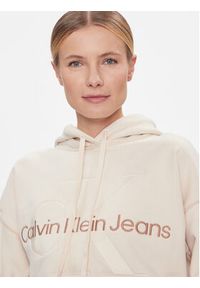 Calvin Klein Jeans Bluza Hero Monologo Short Hoodie J20J222540 Écru Regular Fit. Materiał: bawełna #3