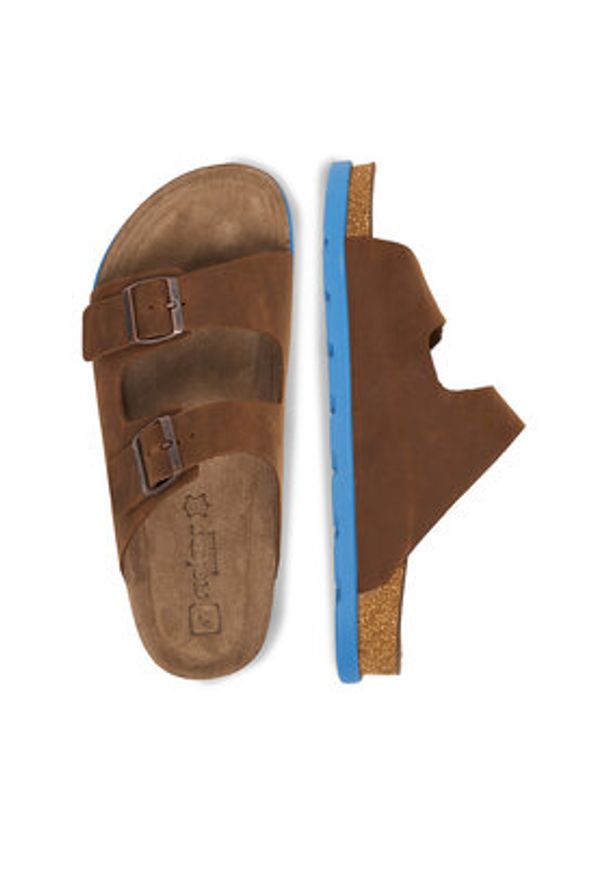 Rieker Klapki CEO-21190-28 Brązowy. Kolor: brązowy. Materiał: nubuk, skóra