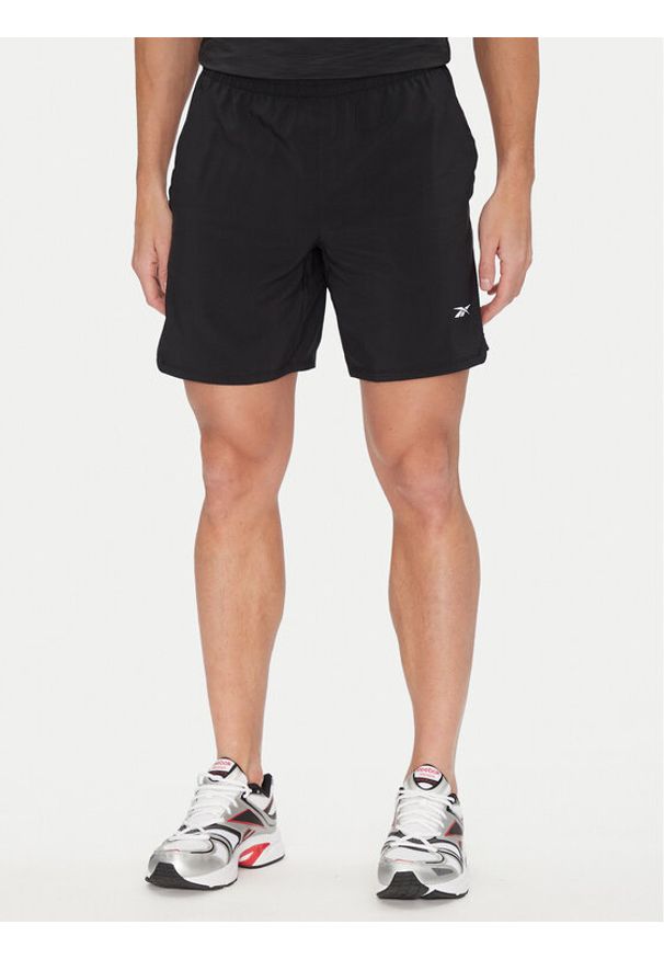 Reebok Szorty sportowe 112634 Czarny Regular Fit. Kolor: czarny. Materiał: syntetyk