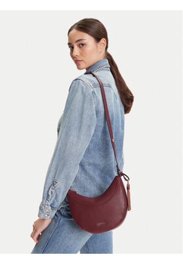 Liu Jo Torebka M Hobo AF5251 E0058 Bordowy. Kolor: czerwony. Materiał: skórzane
