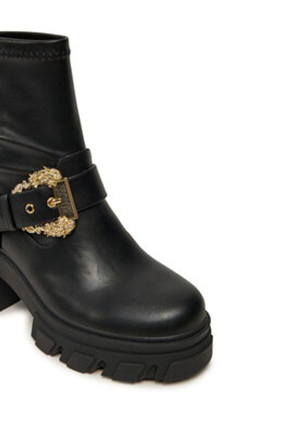 Versace Jeans Couture Botki Sophie 77VA3S80 Czarny. Kolor: czarny. Materiał: skóra