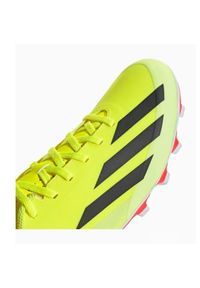 Adidas - Buty adidas X Crazyfast Club FxG IG0618 żółte. Kolor: żółty. Materiał: materiał. Szerokość cholewki: normalna. Sport: piłka nożna, bieganie #4