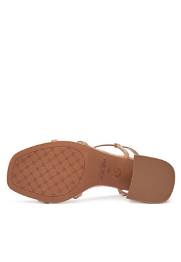 Nine West Sandały WFA2642-1 Beżowy. Kolor: beżowy. Materiał: skóra