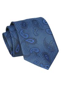Alties - Krawat - ALTIES - Ciemnoniebieski, Paisley. Kolor: niebieski. Materiał: tkanina. Wzór: paisley. Styl: elegancki, wizytowy