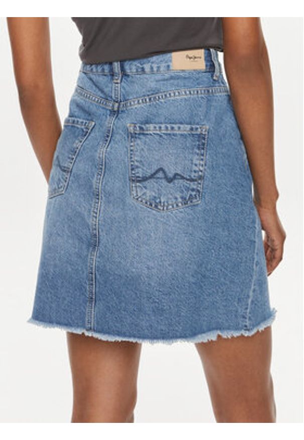 Pepe Jeans Spódnica jeansowa Mini Skirt Hw PL901124MN9 Niebieski Regular Fit. Kolor: niebieski. Materiał: bawełna