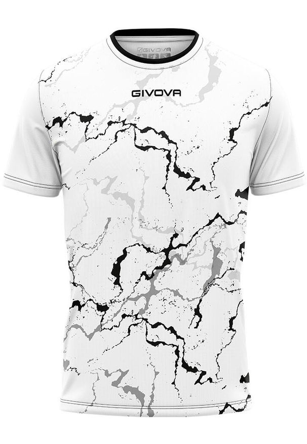 T-shirt Sportowy Givova Grafit Czarny i Biały dla Mężczyzn. Kolor: szary, wielokolorowy, brązowy, zielony, biały. Materiał: poliester. Wzór: haft, nadruk. Sport: fitness, piłka nożna