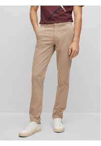 BOSS - Boss Chinosy Kaito1 50487966 Beżowy Slim Fit. Kolor: beżowy. Materiał: bawełna