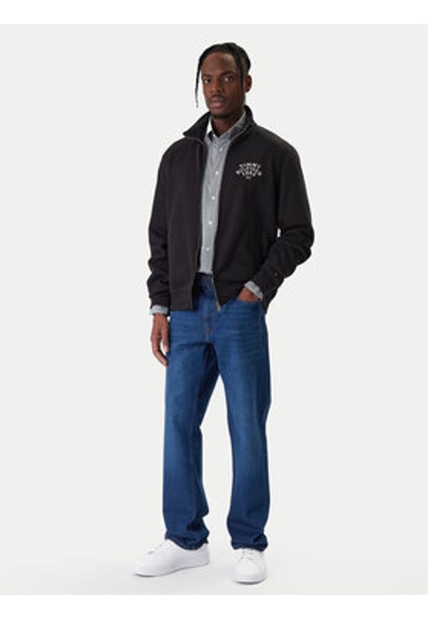 TOMMY HILFIGER - Tommy Hilfiger Bluza Arch Stand MW0MW41425 Czarny Regular Fit. Kolor: czarny. Materiał: bawełna