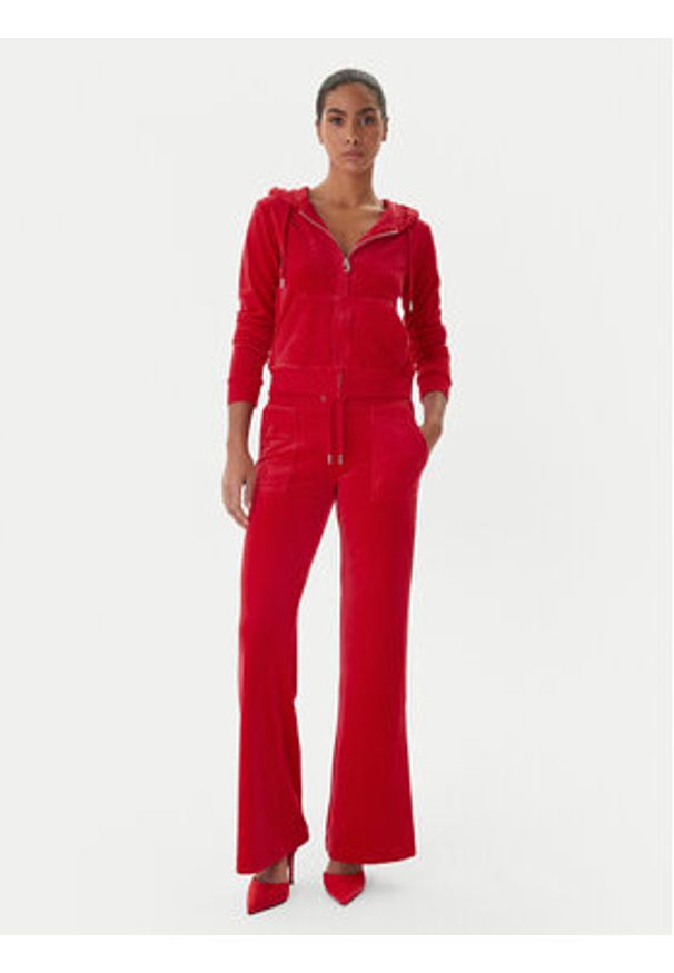 Juicy Couture Spodnie dresowe Layla JCSEBJ001 Czerwony Flared Leg. Kolor: czerwony. Materiał: syntetyk