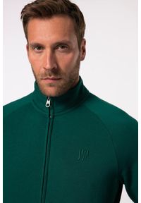 JAY-PI - Męska Bluza dresowa rozpinana fitness stójka do rozm. 7 XL. Typ kołnierza: kołnierzyk stójkowy. Kolekcja: plus size. Kolor: zielony. Materiał: materiał, poliester, bawełna. Sport: fitness