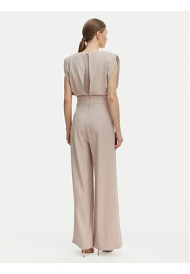 Rinascimento Kombinezon CFC0127546003 Beżowy Wide Leg. Kolor: beżowy. Materiał: syntetyk