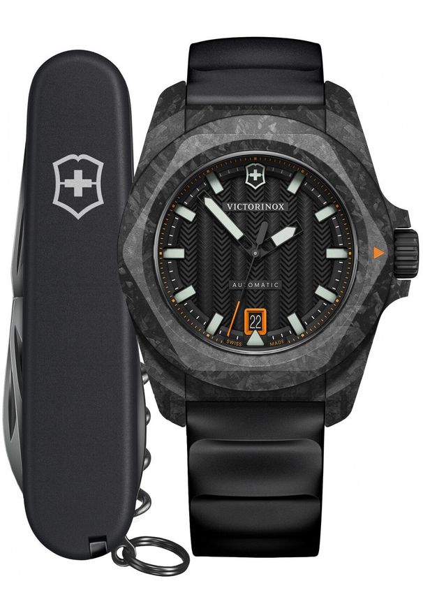VICTORINOX - Zegarek męski Victorinox 242023.1 czarny. Kolor: czarny
