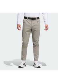 Adidas - Spodnie Go-to Pleated. Kolor: beżowy. Sport: golf #1
