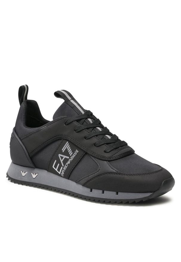 Sneakersy EA7 Emporio Armani X8X027 XK219 Q226 Black/Iron Gate/Silv. Kolor: czarny. Materiał: skóra