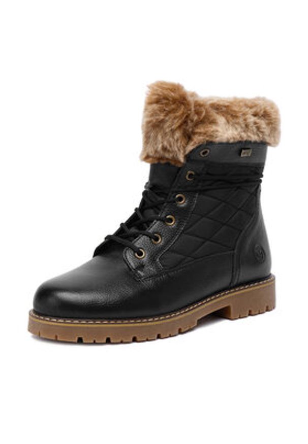 Remonte Trzewiki CEO-D9383-03 Czarny. Kolor: czarny. Materiał: skóra