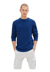 Tom Tailor Sweter 1032302 Niebieski Regular Fit. Kolor: niebieski. Materiał: bawełna #6