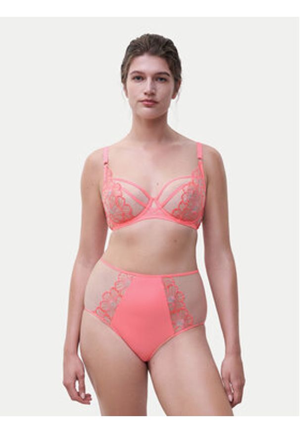 Chantelle Biustonosz z fiszbiną Lush C22OM0 Różowy. Kolor: różowy. Materiał: syntetyk