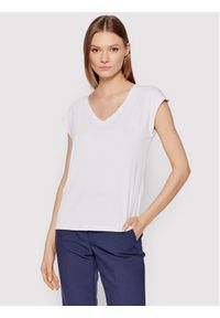 Vero Moda T-Shirt Filli 10247666 Biały Regular Fit. Kolor: biały. Materiał: syntetyk