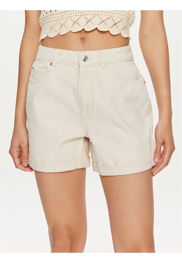 Vero Moda Szorty jeansowe Zuri 10279493 Różowy Regular Fit. Kolor: kremowy. Materiał: bawełna