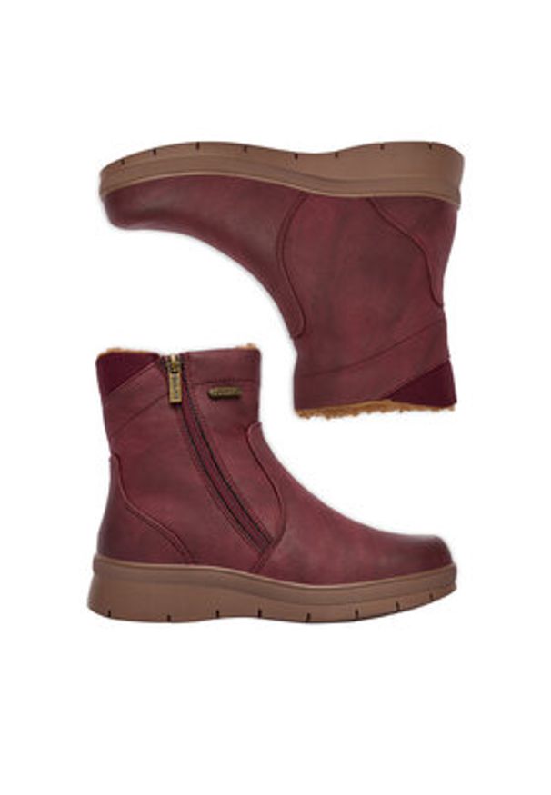 Go Soft Botki CEO-INES WS5921-03 Bordowy. Kolor: czerwony. Materiał: materiał