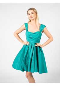 Pinko Sukienka "Virgilia" | 101938 A16A | Kobieta | Zielony. Kolor: zielony. Materiał: poliester. Typ sukienki: asymetryczne. Styl: elegancki, wizytowy. Długość: mini #5