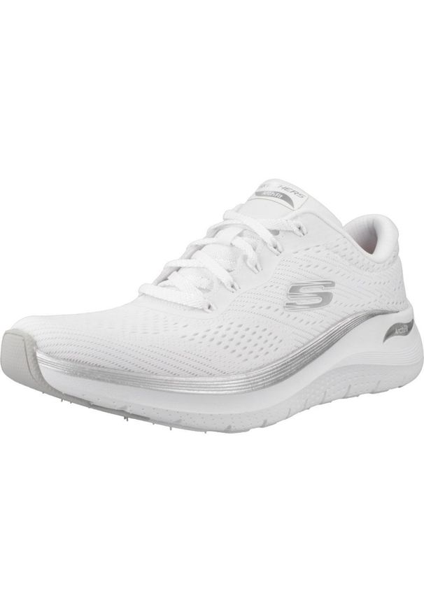 skechers - Buty do chodzenia damskie Skechers Bkrg Arch Fit. Okazja: na co dzień. Zapięcie: sznurówki. Kolor: szary, biały, wielokolorowy. Materiał: materiał, syntetyk. Szerokość cholewki: normalna. Sport: turystyka piesza
