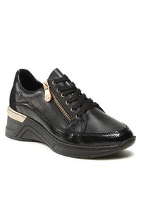 Rieker Sneakersy N4330-00 Czarny. Kolor: czarny. Materiał: skóra #4