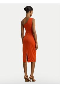 Lauren Ralph Lauren - LAUREN RALPH LAUREN Sukienka koktajlowa 253903046003 Pomarańczowy Slim Fit. Kolor: pomarańczowy. Materiał: syntetyk. Styl: wizytowy #4