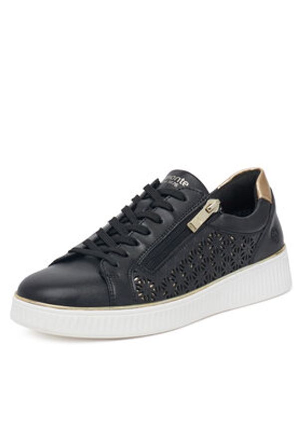 Remonte Sneakersy D2E03-03 Czarny. Kolor: czarny. Materiał: materiał, syntetyk