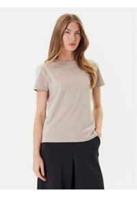 Guess T-Shirt V5YI13 J1314 Beżowy Regular Fit. Kolor: beżowy. Materiał: bawełna #1