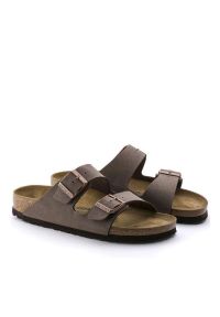 Kapcie Birkenstock Arizona Mocca Dorosłych. Kolor: brązowy. Materiał: skóra, materiał, syntetyk. Sezon: lato #2