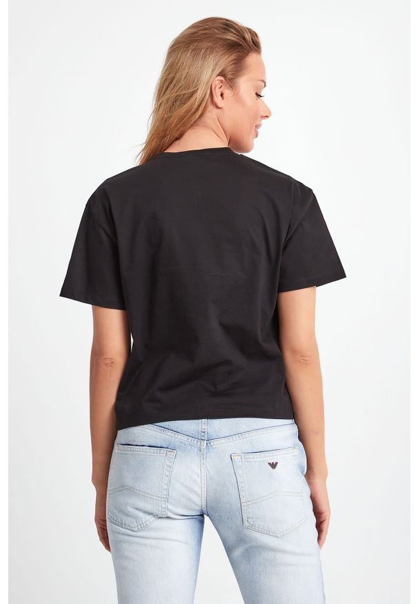 Emporio Armani - T-SHIRT EMPORIO ARMANI. Okazja: na co dzień. Materiał: bawełna. Długość rękawa: krótki rękaw. Długość: krótkie. Wzór: nadruk. Styl: casual