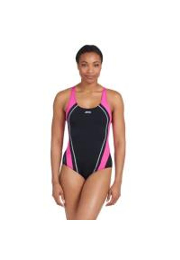 ZOGGS - Zoggs Eaton Flyback Swimsuit – Czarny/Magenta – Rozmiar 36. Kolor: czarny