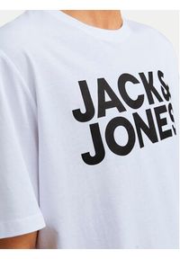 Jack & Jones - Jack&Jones T-Shirt Corp Logo 12151955 Biały Standard Fit. Kolor: biały. Materiał: bawełna