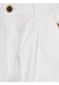 Big-Star - Spodnie damskie wide z domieszką lnu białe Malusi 100. Stan: podwyższony. Kolor: biały. Materiał: len. Wzór: kolorowy. Sezon: lato. Styl: elegancki #3