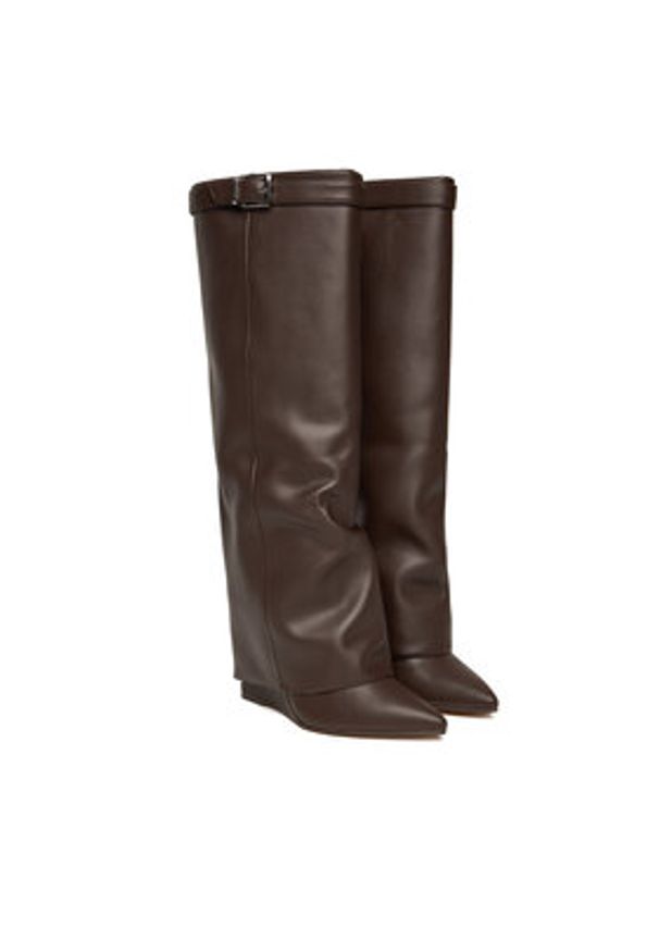 Steve Madden Kozaki Corenne SM11003418 Brązowy. Kolor: brązowy. Materiał: skóra