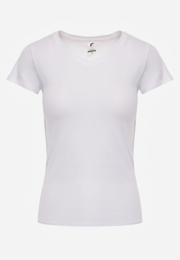 Renee - Biały T-shirt Mirasura. Kolor: biały. Materiał: dzianina. Długość rękawa: krótki rękaw. Długość: krótkie. Wzór: gładki