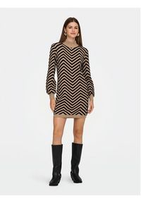 only - ONLY Sukienka dzianinowa Julia 15366284 Brązowy Regular Fit. Kolor: brązowy. Materiał: syntetyk #3