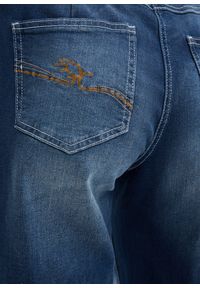 bonprix - Dżinsy wide leg, mid waist, elastyczna gumka w talii. Kolor: niebieski #2